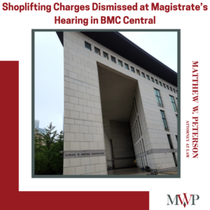 magistrate's hearing boston shoplifting