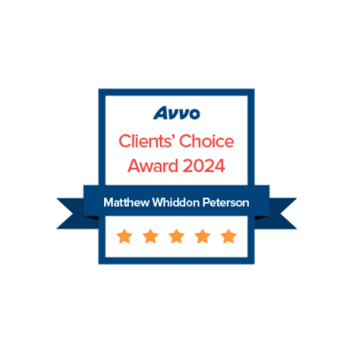 Avvo clients choice award 2024 Boston Criminal defense attorney matthew peterson