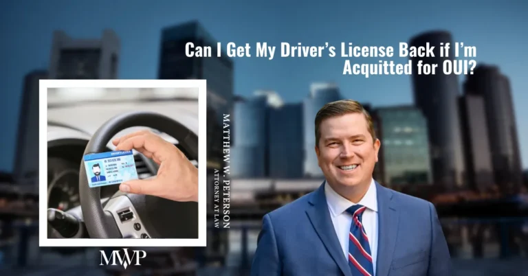 Driver's License Will Back If Acquitted For OUI?