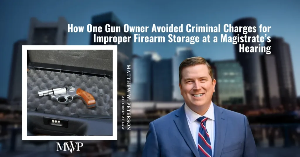 Gun Owner Avoided Criminal Charges for Improper Firearm Storage