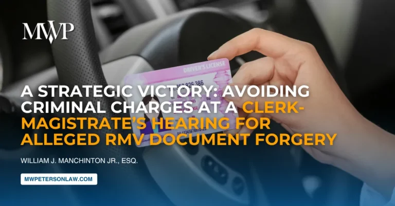 Clerk-Magistrate's Hearing for Alleged RMV Document Forgery in Brighton