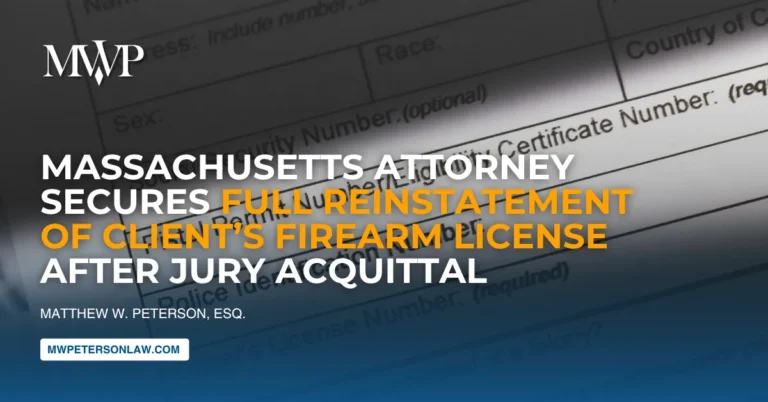 Full Reinstatement of Client's Firearm License After Jury Acquittal