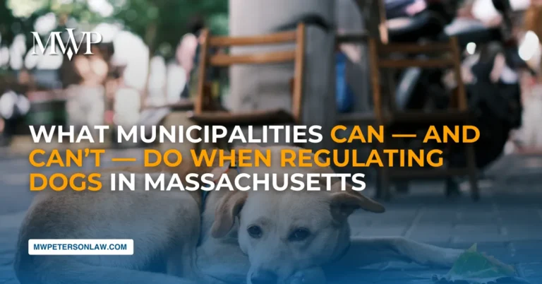 Regulating Dogs in Massachusetts: What Municipalities Can and Can’t Do