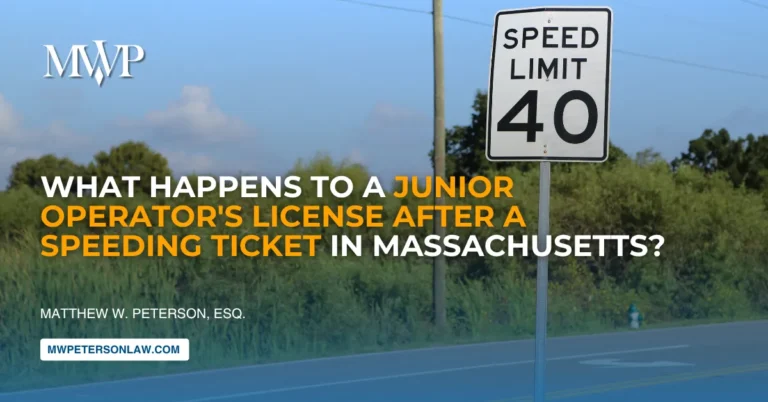 Junior Operator License Speeding Ticket in MA: Suspensions, Fines, and Reinstatement Rules
