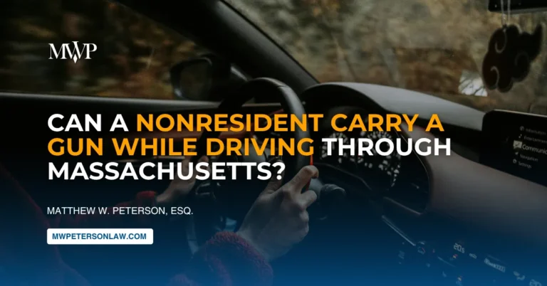 Can a Nonresident Carry a Gun in MA While Driving?